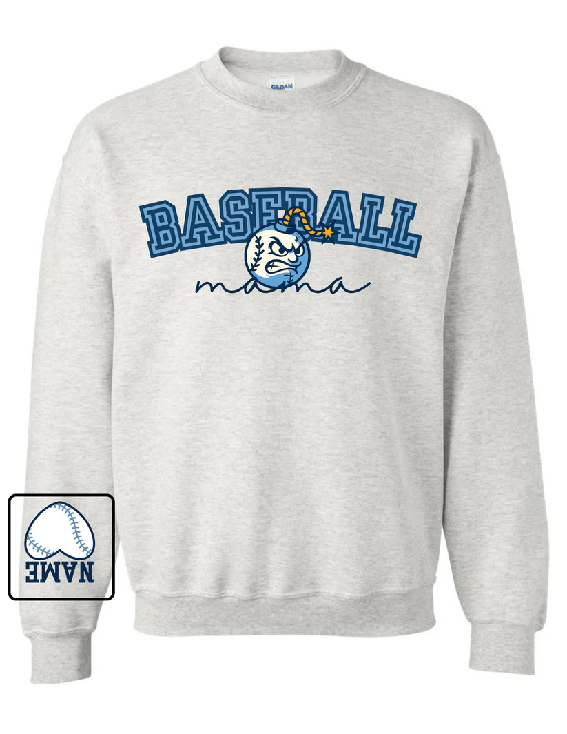 Baseball Mama Heart on Sleeve