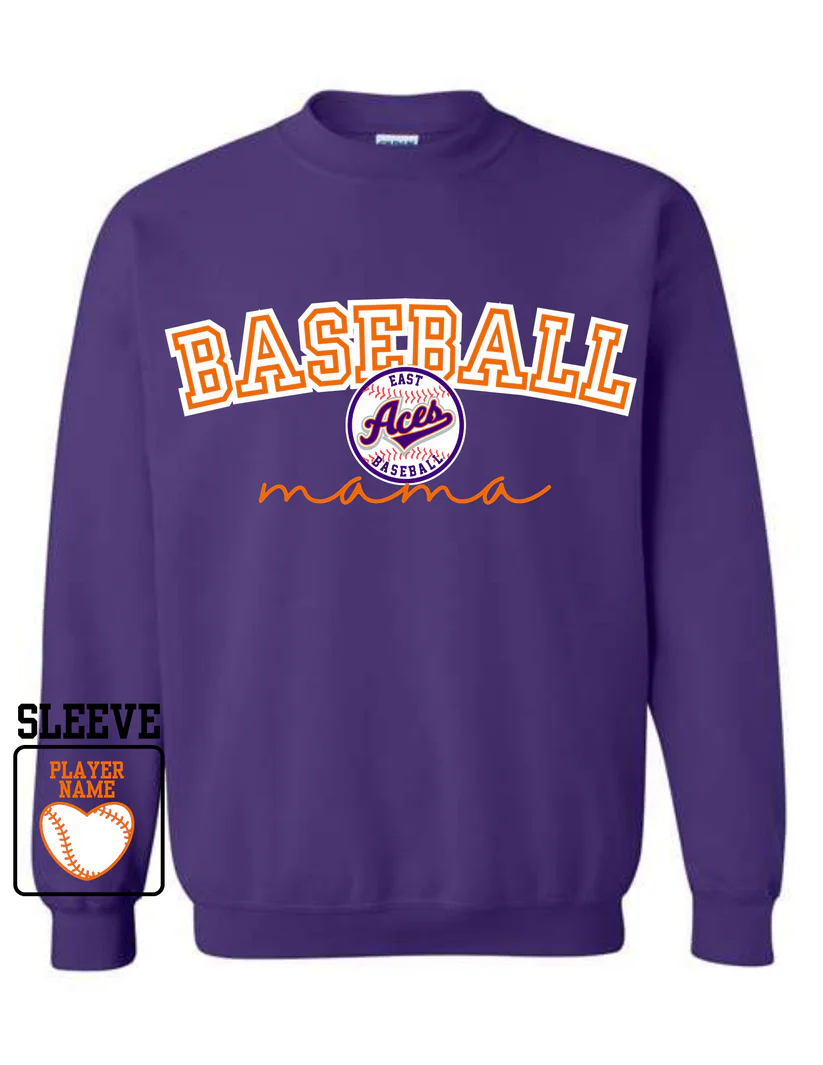 East Aces Baseball Mama - Customize Sleeve